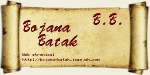 Bojana Batak vizit kartica